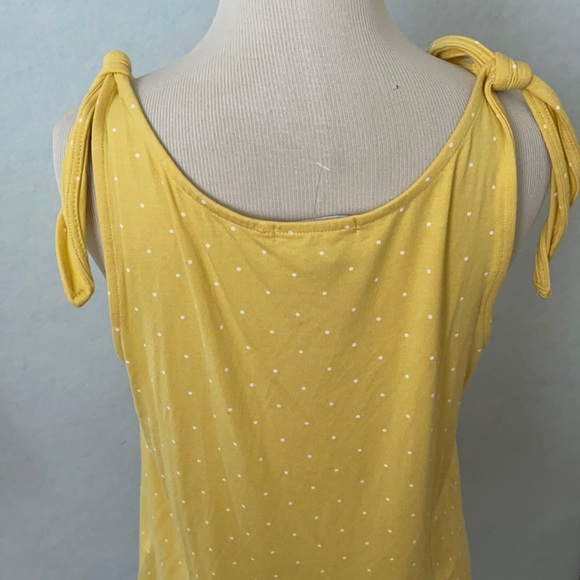 Peace & Pearls Polka Dot Faux Tie Shoulder Tank - Picture 6 of 9